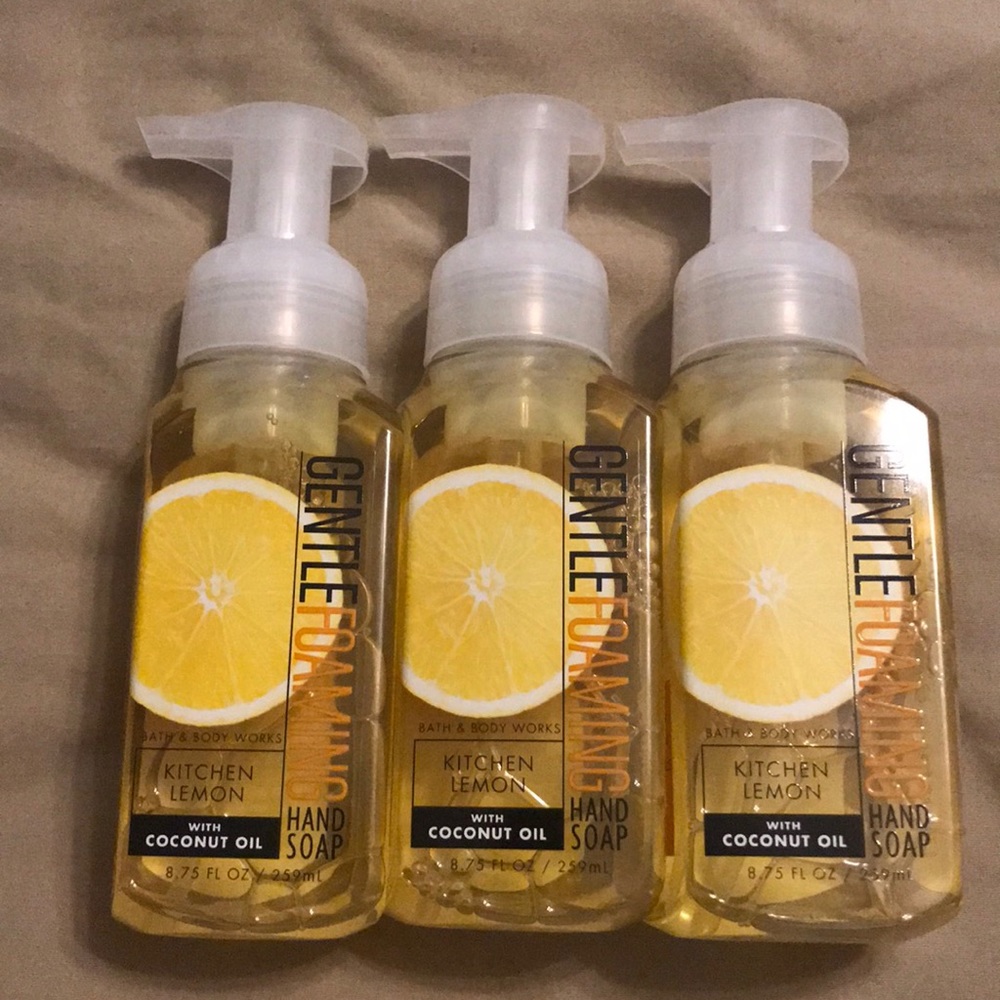 SOLD New 3 Bath & Body kitchen Lemon Foaming Soap